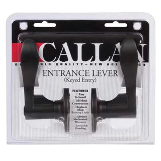 Delaney Hardware Bennett Entry Leverset, View Pack, Black (US19)