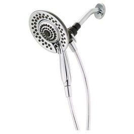 2-In-1 Showerhead, 5-Spray, Handheld + Fixed Mount, Chrome