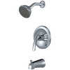 Compass Manufacturing 211-6578 Noble Single Handle Tub and Shower Faucet (Polished Chrome Finish)