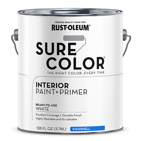 Rust-Oleum Sure Color Eggshell Interior Wall Paint 1 Gallon White (1 Gallon, White)