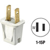 Leviton 10A 125V 2-Wire 2-Pole Non-Grounding Cord Plug, White