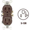 Leviton 15A Brown Shallow Grounded 5-15R Duplex Outlet