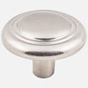 Kasaware 1-1/4 Diameter Traditional Knob with Stepped Ring, 10-pack Satin Nickel Finish (1-1/4, Satin Nickel)