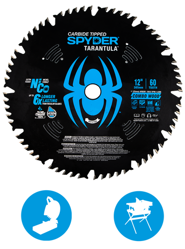 SM Products 12-IN 60T COMBINATION Rip & Cross Cut Saw Blade (12)